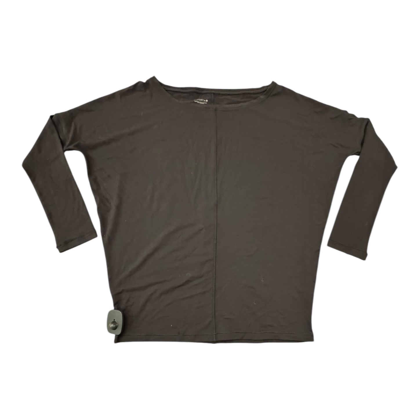 Athletic Top Ls Crewneck By Athleta In Black, Size:Xs
