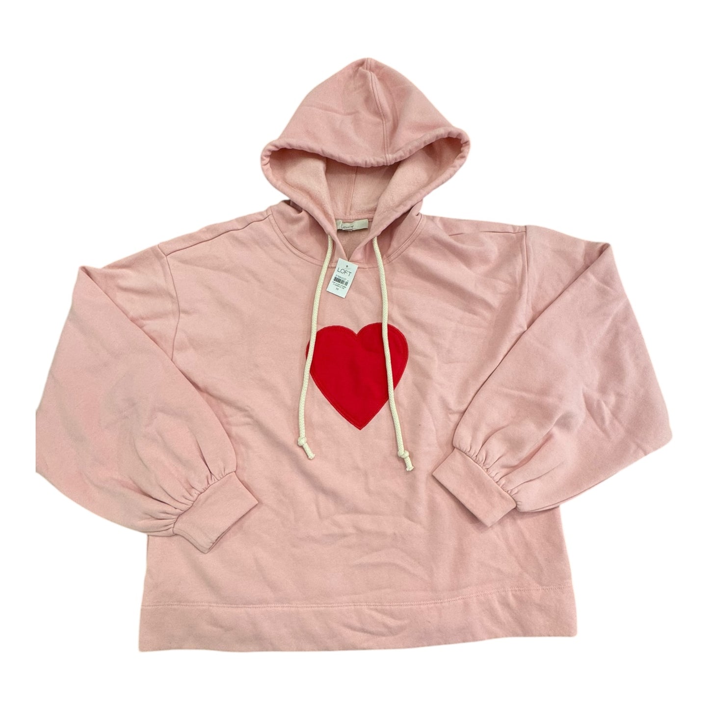 Sweatshirt Hoodie By Loft In Pink & Red, Size:M