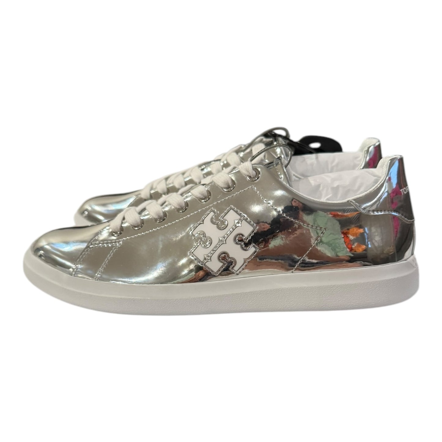 Shoes Designer By Tory Burch In Silver, Size:8