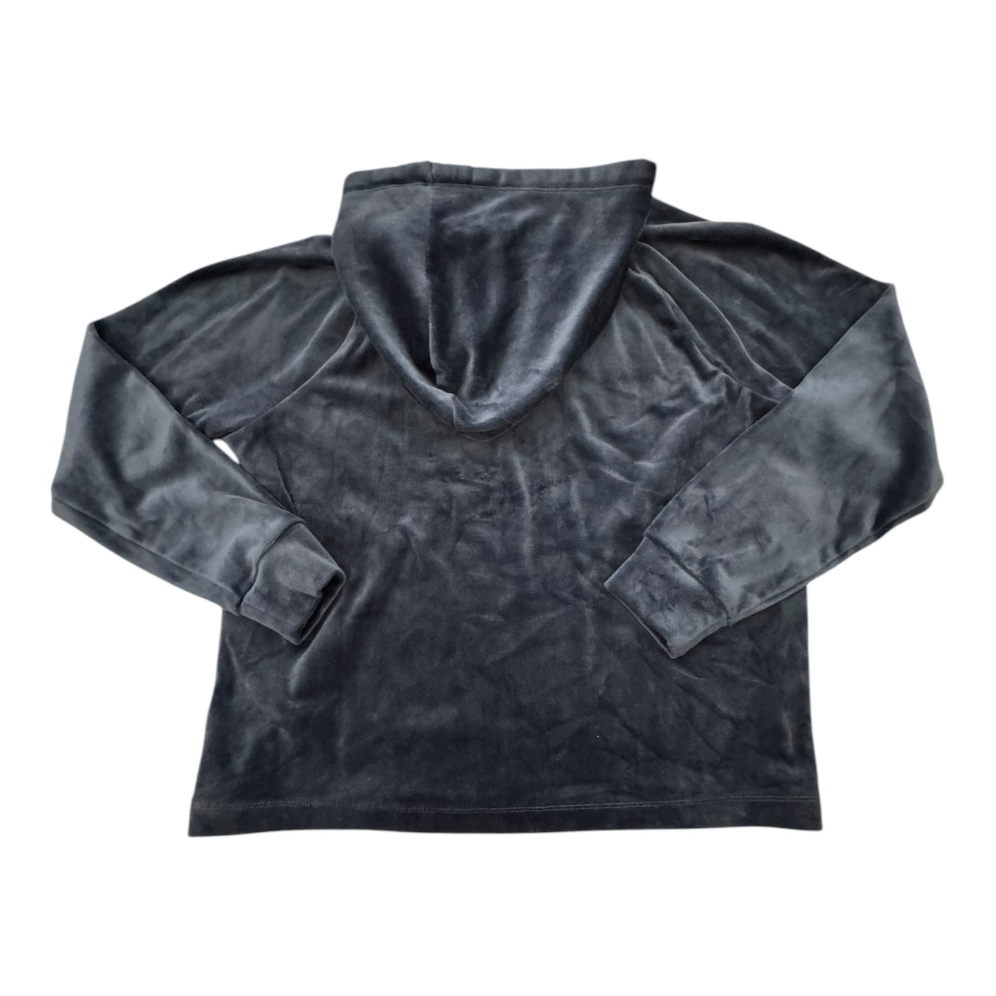 Sweatshirt Hoodie By J. Crew In Blue Velvet, Size:S