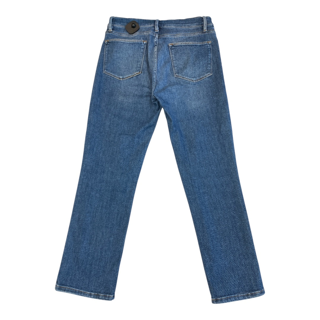 Jeans Straight By Frame In Blue Denim, Size:10