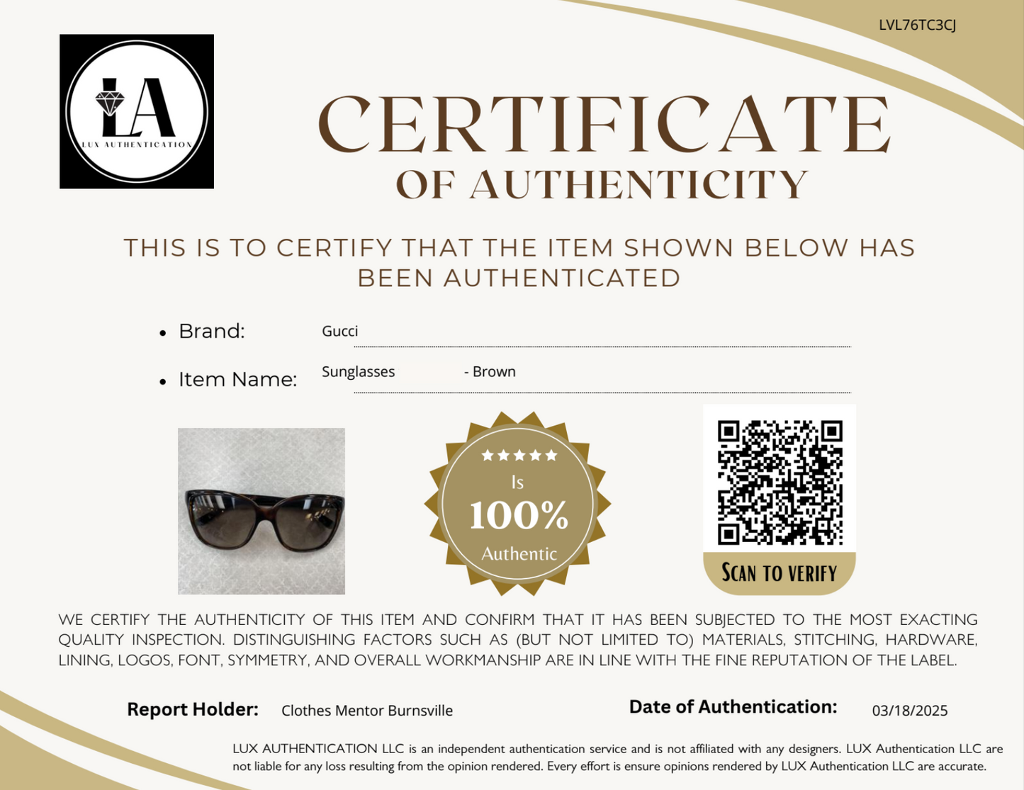 Sunglass Case Luxury Designer By Gucci