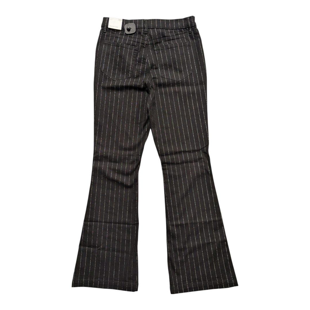 Jeans Flared By Loft In Black Denim, Size:8