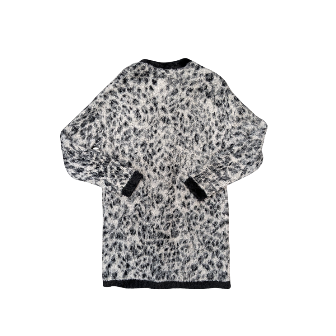 Sweater Cardigan By Ann Taylor In Animal Print, Size:S
