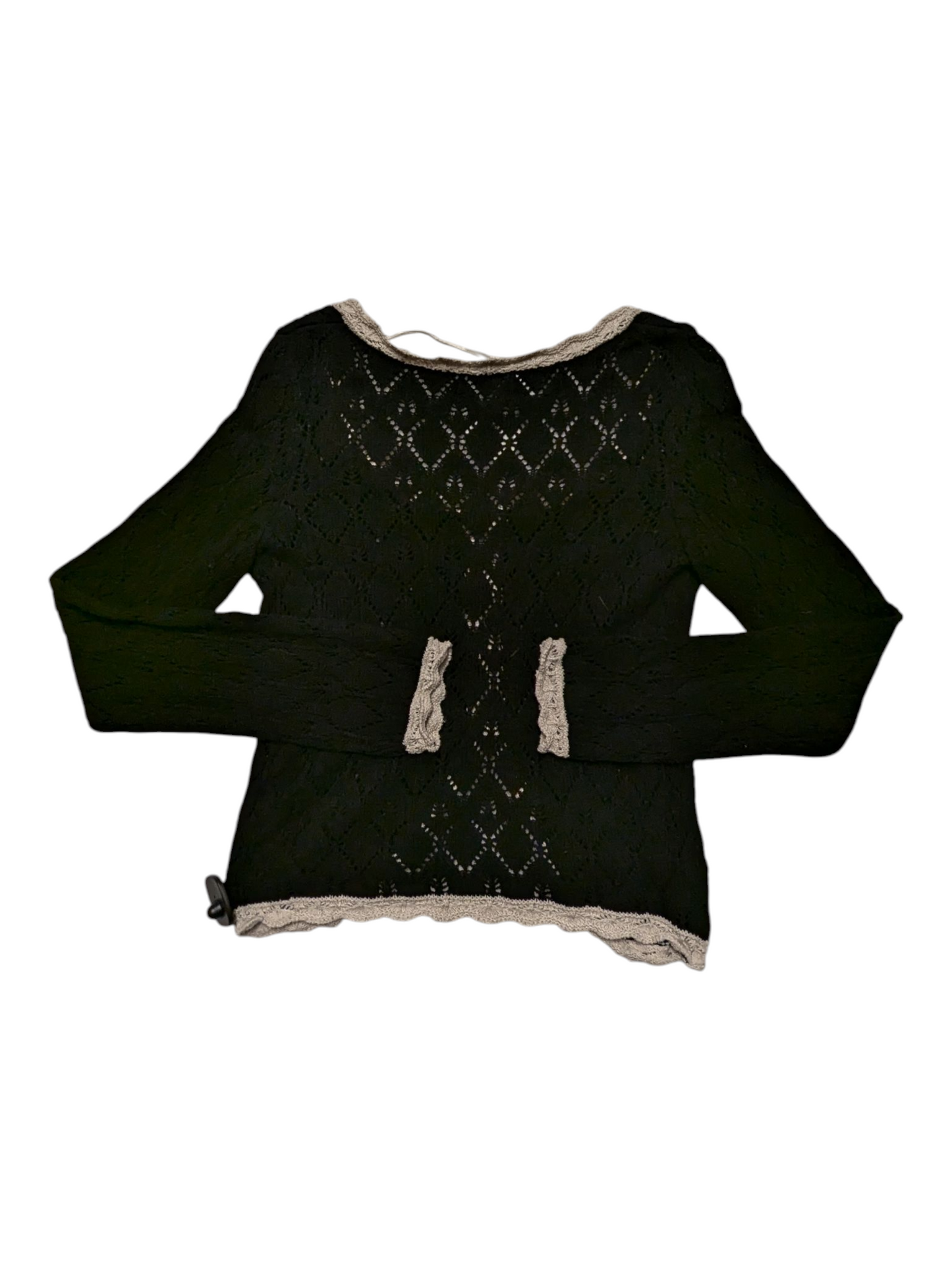 Sweater Cardigan By Free People In Black, Size:M