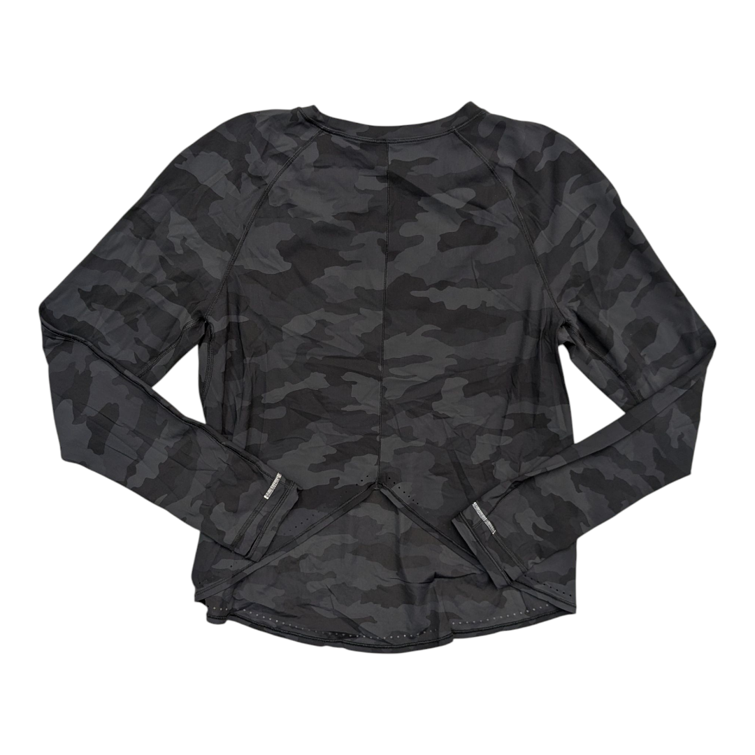 Athletic Top Ls Collar By Lululemon In Black, Size:S