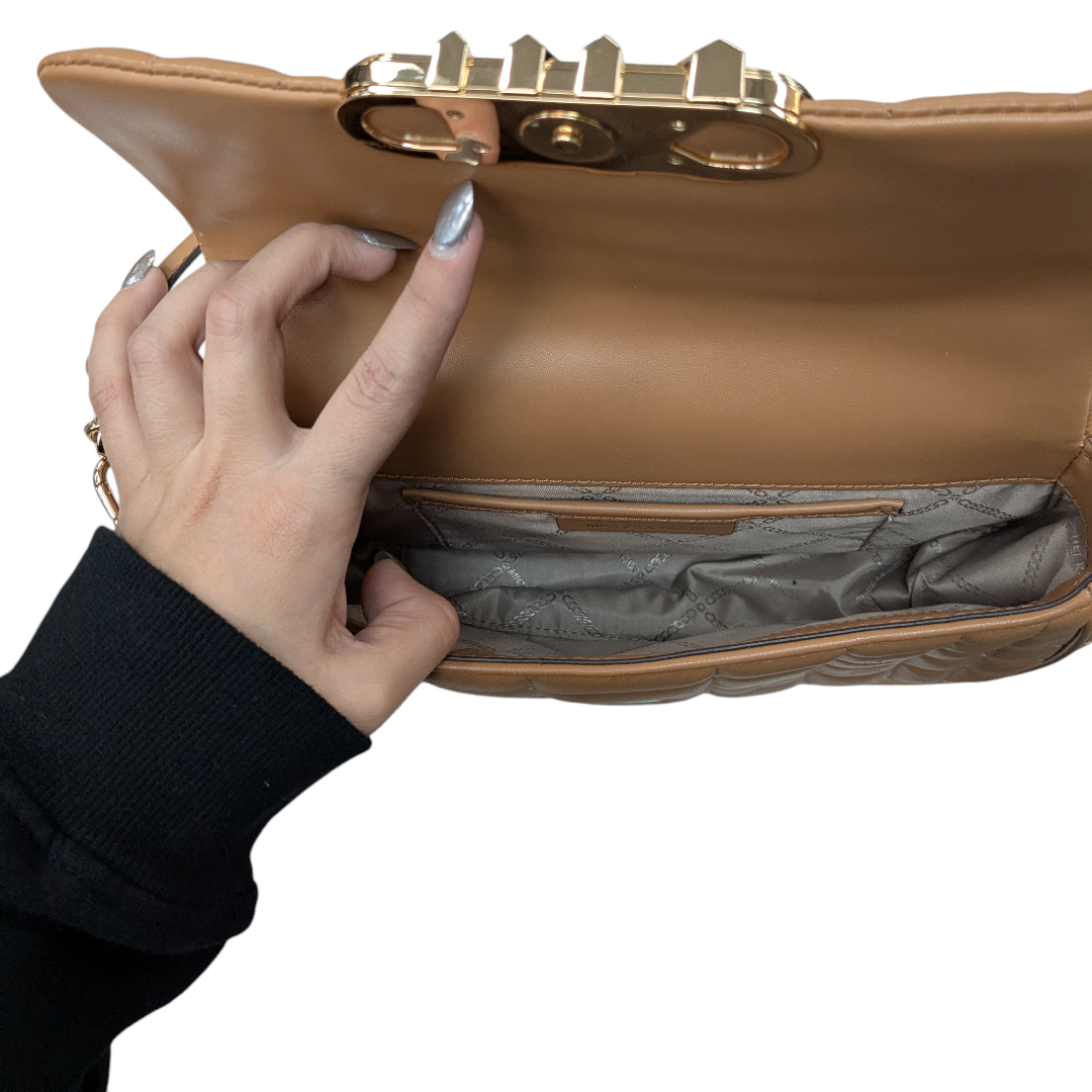 Handbag Designer By Michael Kors In Brown, Size:Small