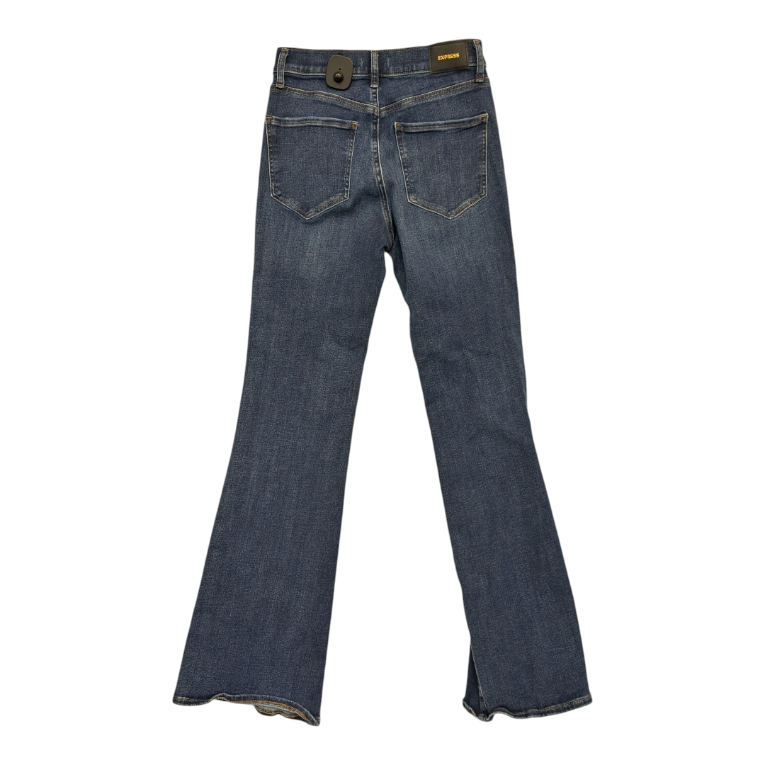 Jeans Boot Cut By Express In Blue Denim, Size:4