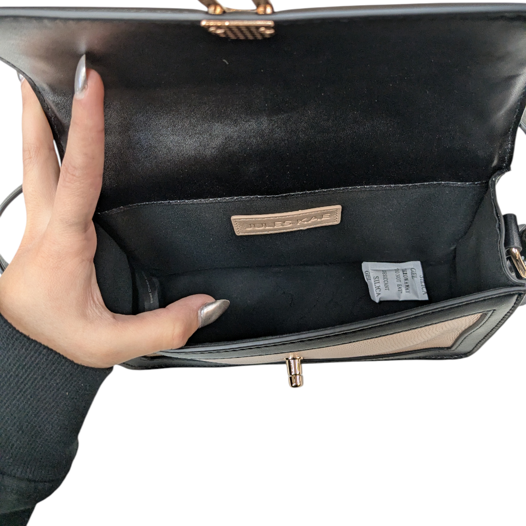 Handbag By Jules Kae In Black & Pink, Size:Medium