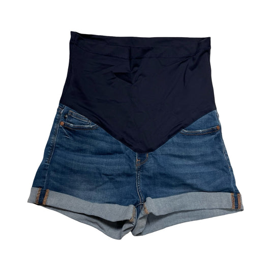 Mat Shorts By Pink Blush In Blue Denim, Size:L