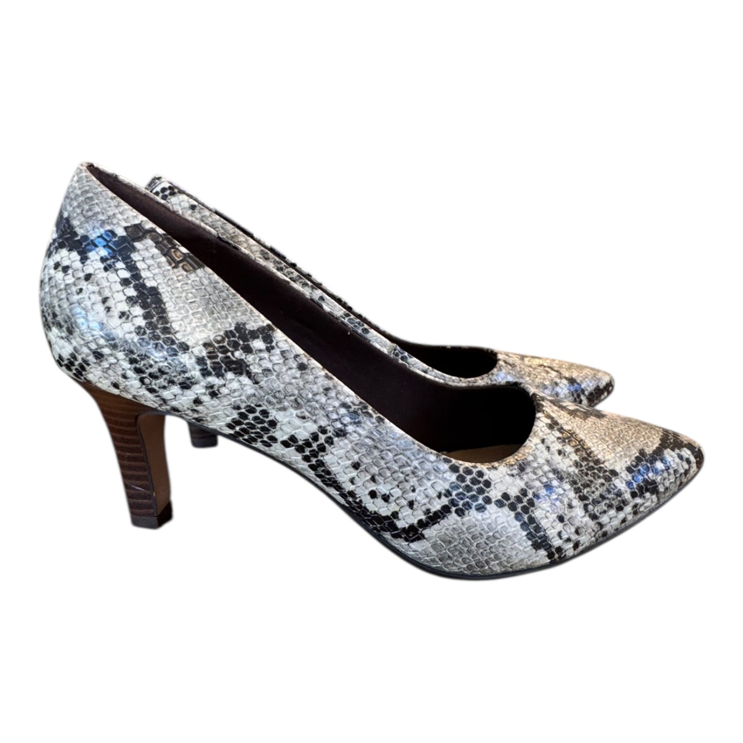 Shoes Heels Block By Clarks In Animal Print, Size:7.5