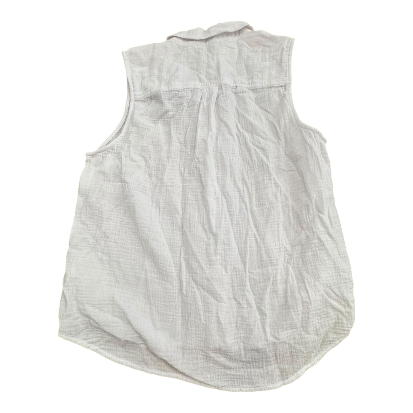 Top Sleeveless By J. Crew In White, Size:L