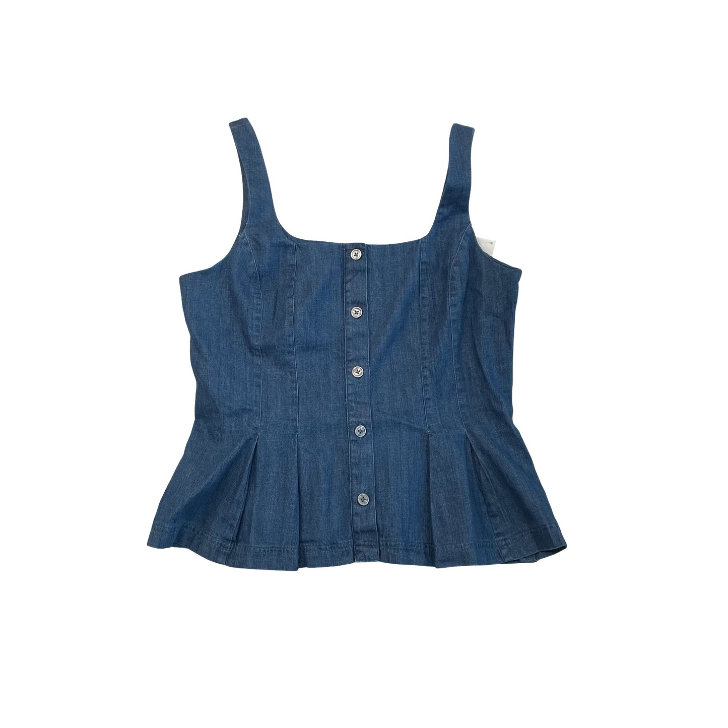 Top Sleeveless By Banana Republic In Blue Denim, Size:12