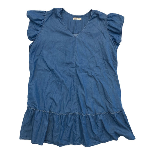 Dress Casual Short By Frye And Co In Blue Denim, Size:L