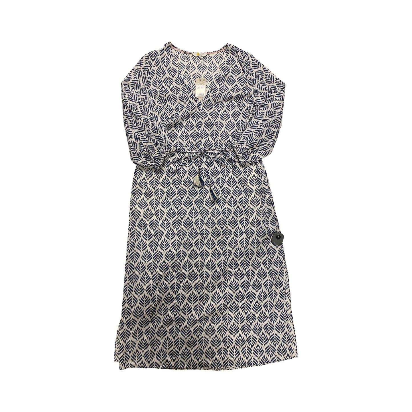 Dress Casual Midi By Boden In Blue & White, Size:10