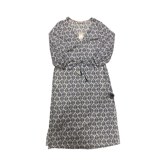 Dress Casual Midi By Boden In Blue & White, Size:10