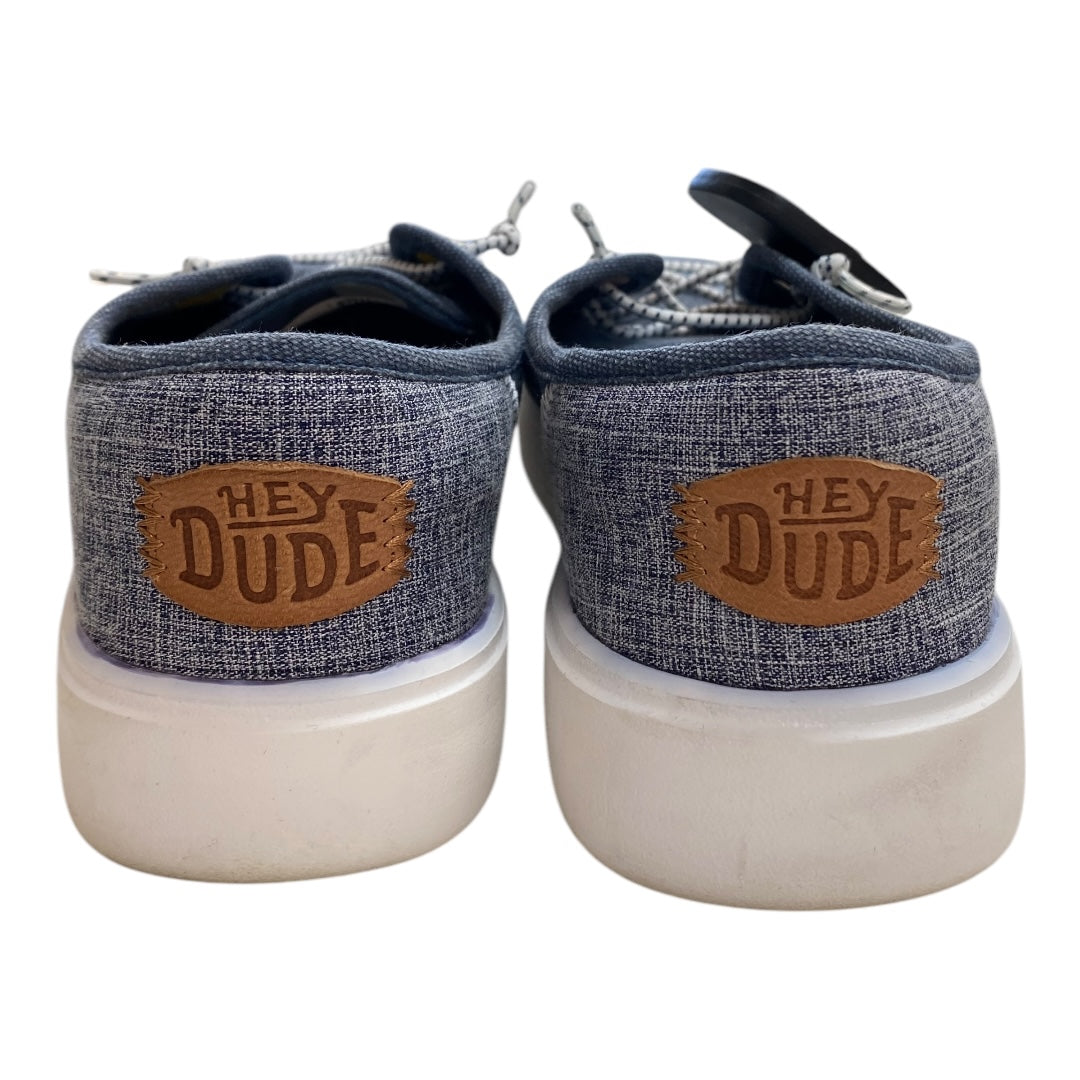 Shoes Sneakers By Hey Dude In Blue & White, Size:6