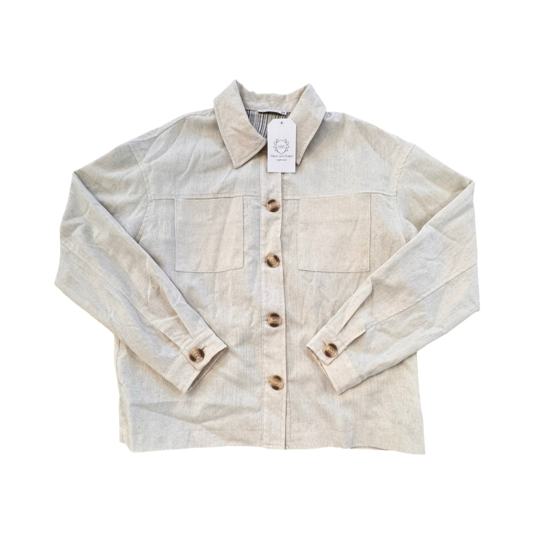 Jacket/Blazer By Staccato In Tan, Size:M