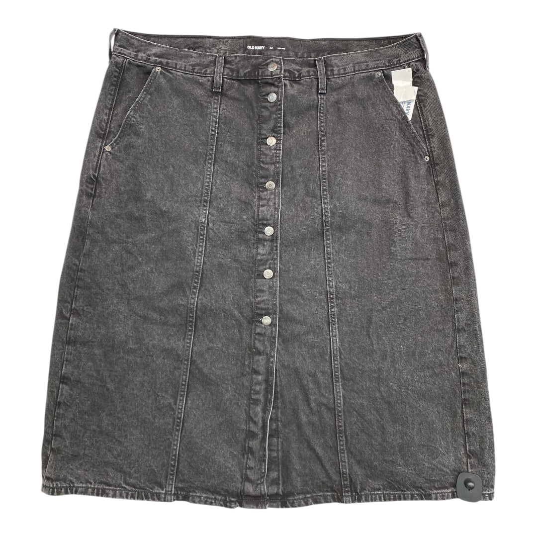 Skirt Maxi By Old Navy In Black Denim, Size:22