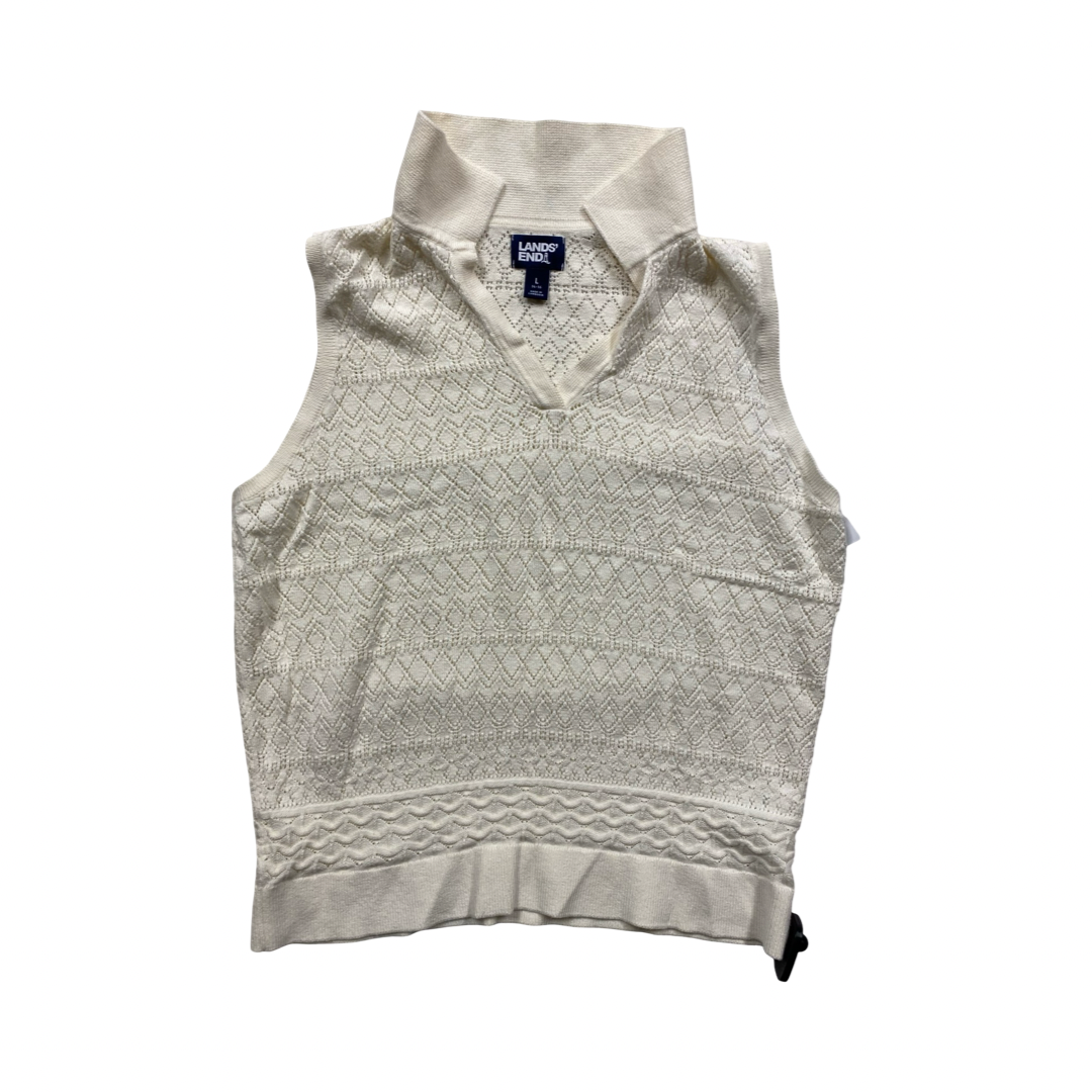 Top Sleeveless By Lands End In Cream, Size:L