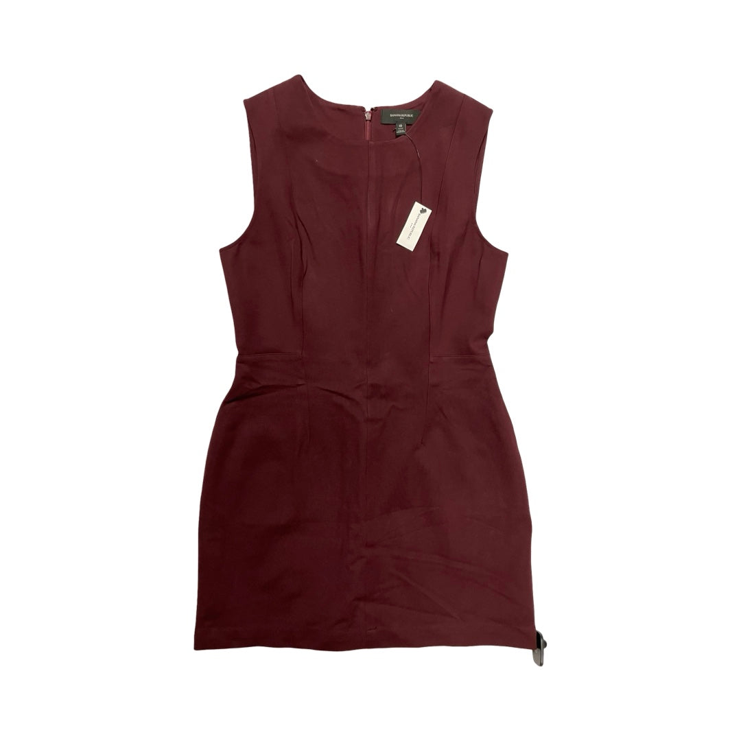 Dress Casual Midi By Banana Republic In Maroon, Size:10