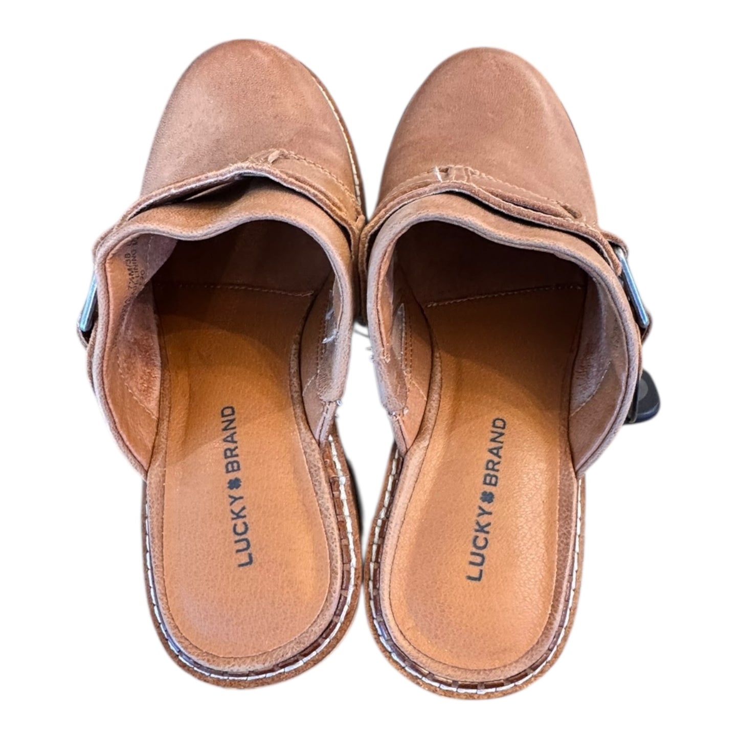 Shoes Heels Block By Lucky Brand In Brown, Size:7.5