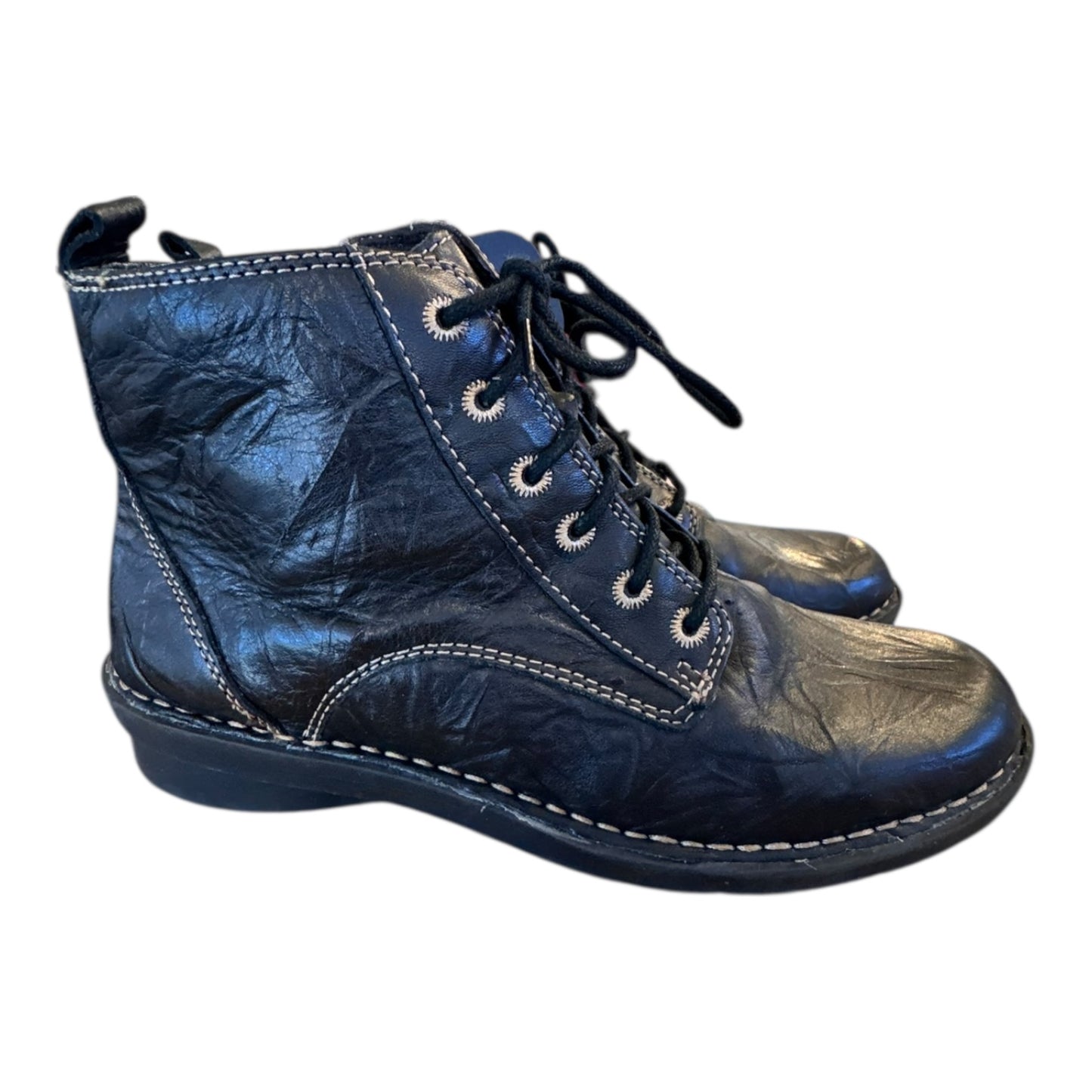 Boots Ankle Flats By Clarks In Black, Size:6