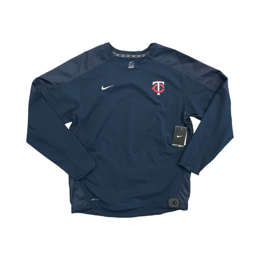 Athletic Top Ls Crewneck By Nike In Navy, Size:M