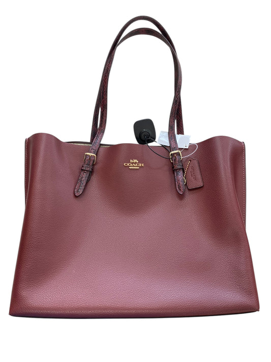 Handbag Designer By Coach In Maroon, Size:Large
