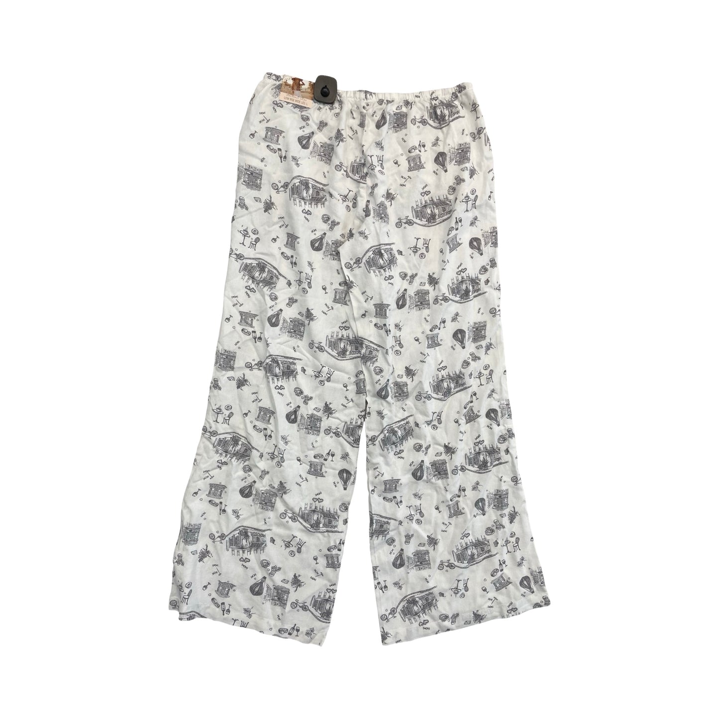 Pants Wide Leg By Sincerely Jules In Cream & Grey, Size:L