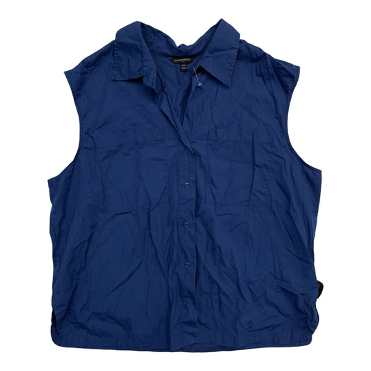 Top Sleeveless By Banana Republic In Navy, Size:1X
