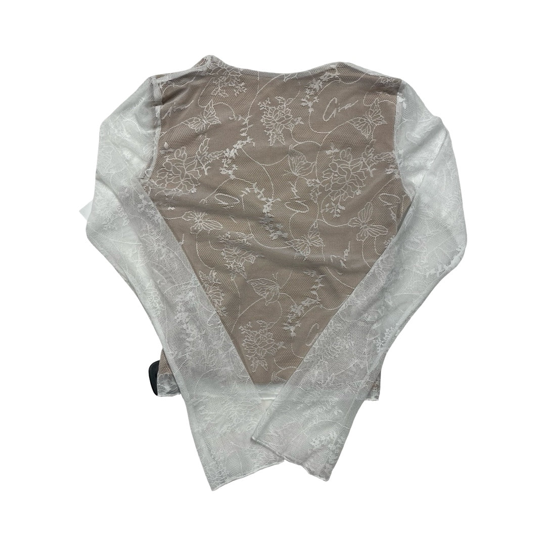 Top Ls By Clothes Mentor In Tan & White, Size:M
