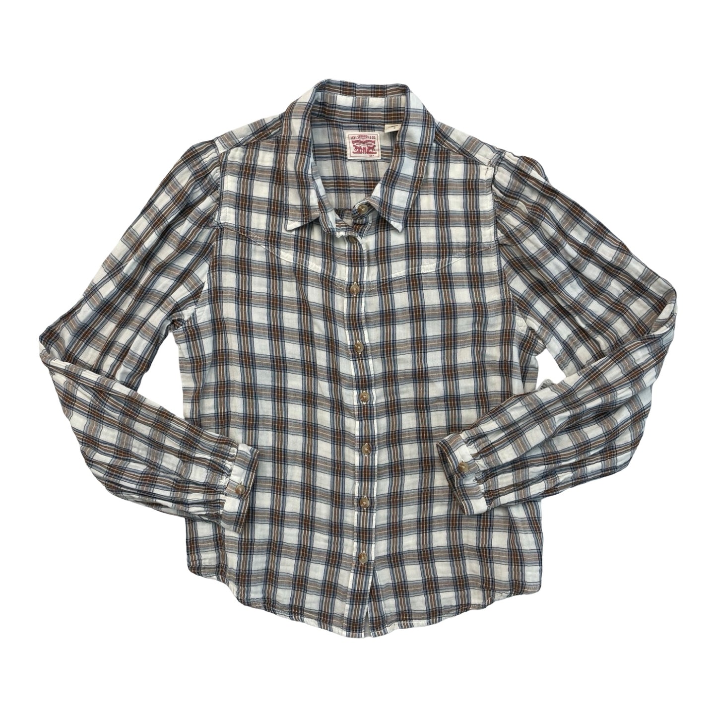 Top Ls By Levis In Plaid Pattern, Size:M