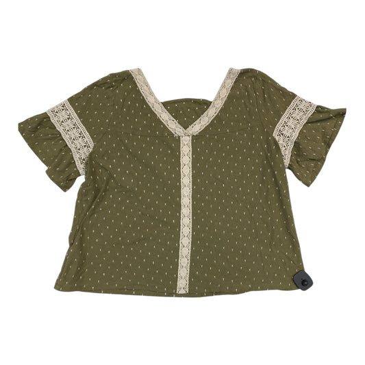 Top Ss By Maeve In Green & White, Size:Xl