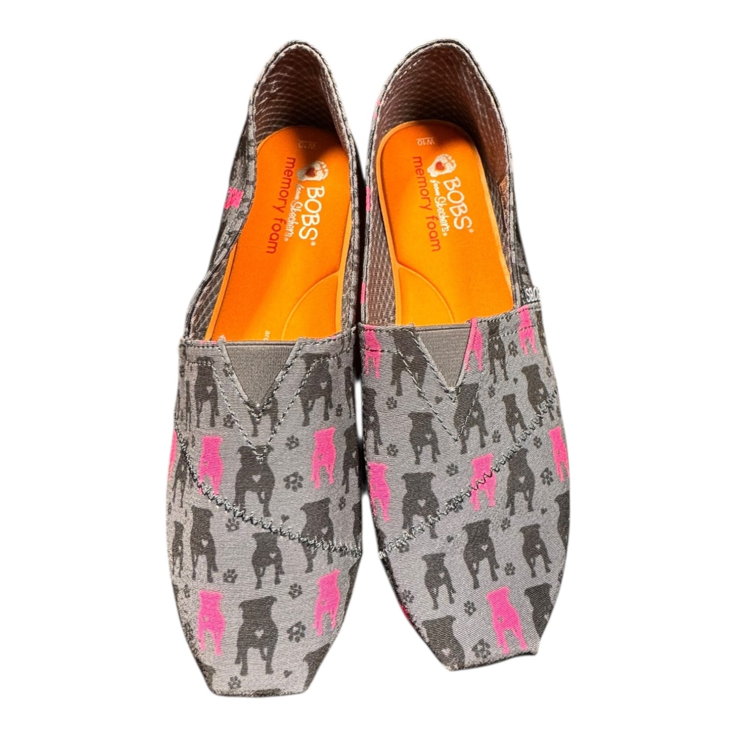 Shoes Flats By Bobs In Grey & Pink, Size:10