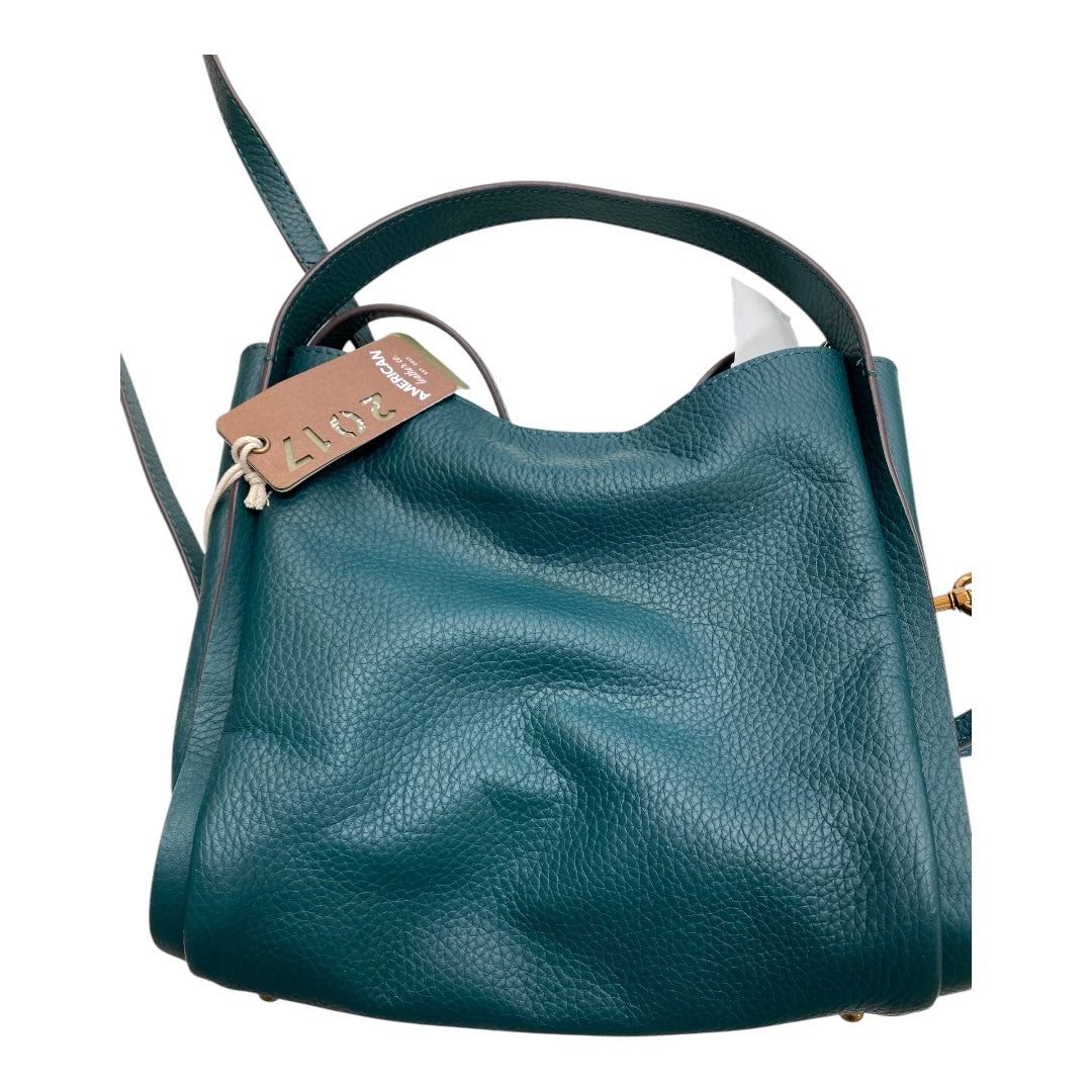 Handbag Leather By AMERICAN LEATHER In Teal, Size:Medium