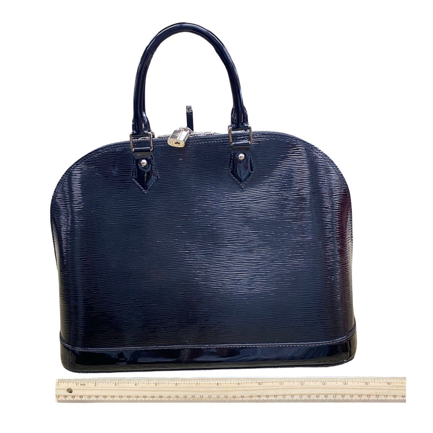 Handbag Luxury Designer By Louis Vuitton In Black Epi, Size:Large (GM)