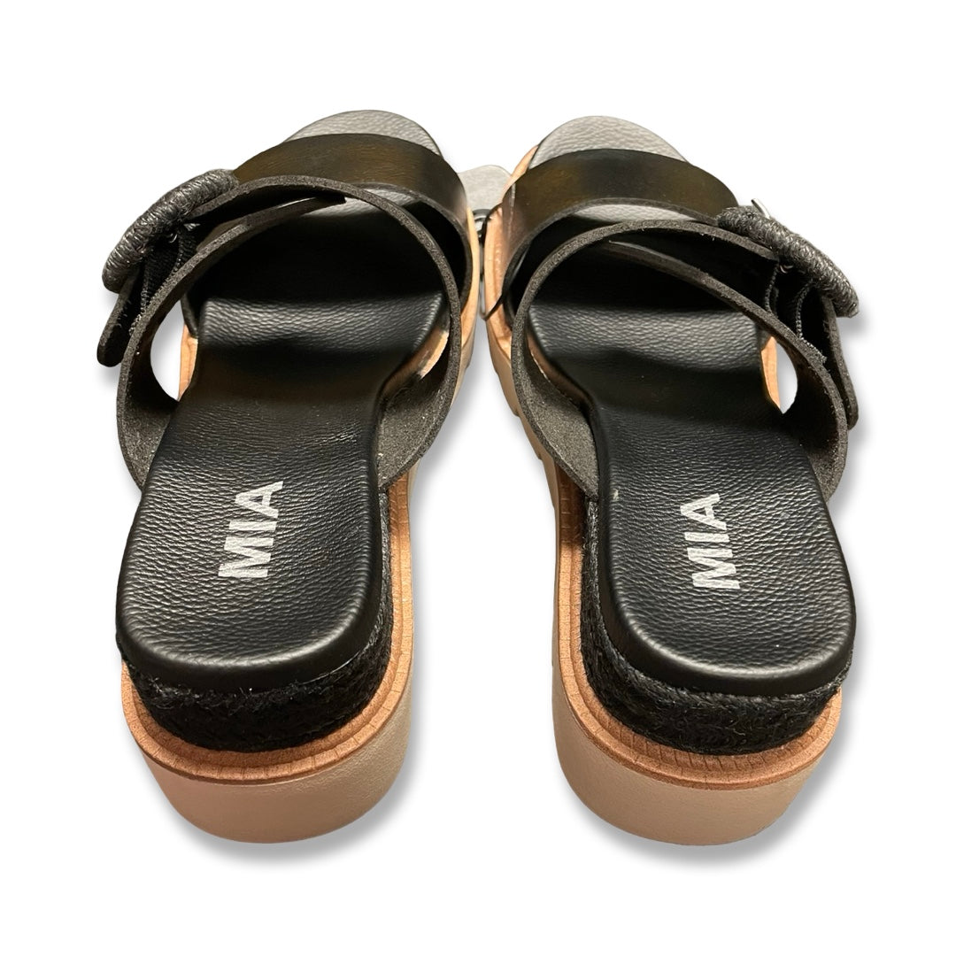 Sandals Heels Platform By Mia In Black, Size:8.5