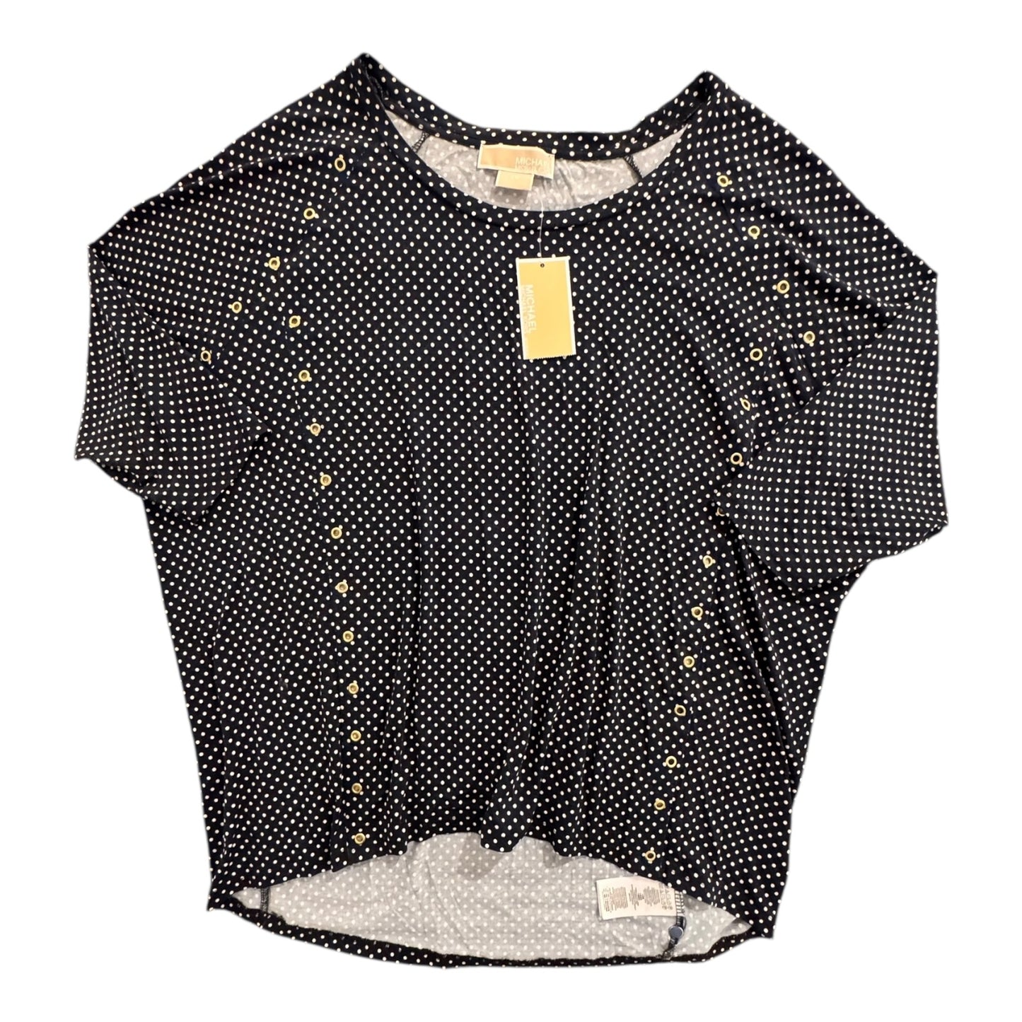 Top Ss By Michael By Michael Kors In Blue & White, Size:1X