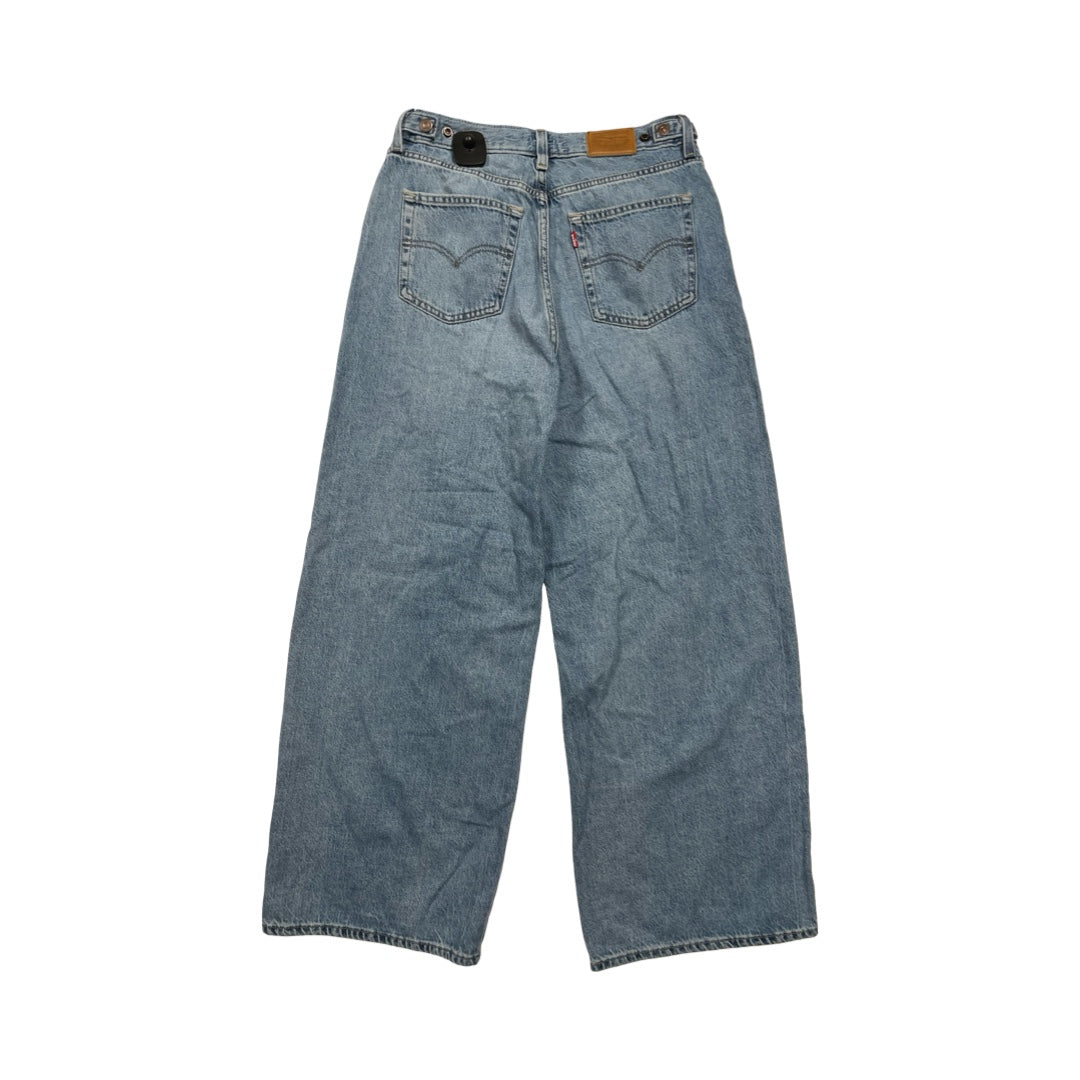 Jeans Wide Leg By Levis In Blue Denim, Size:6