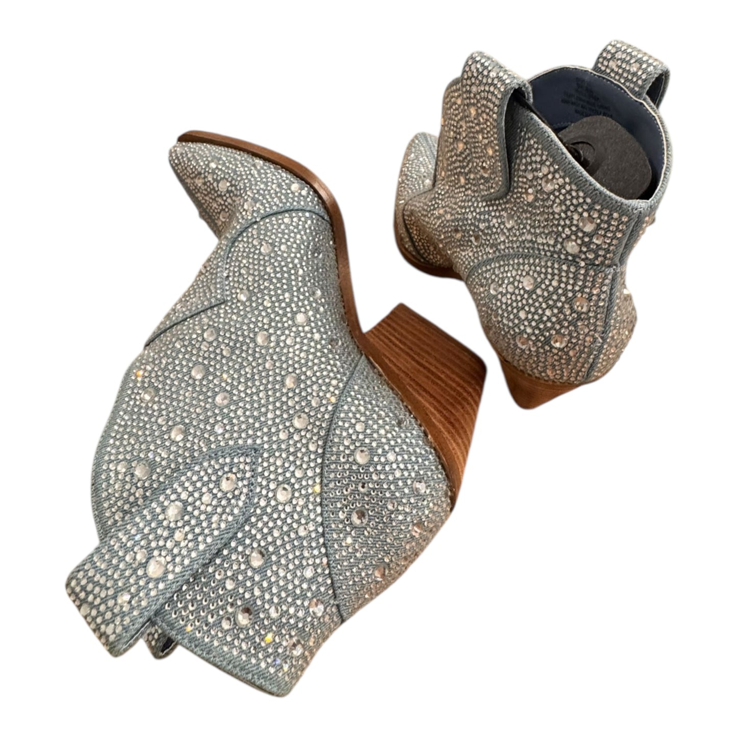 Boots Western By Jessica Simpson In Blue & Silver, Size:6
