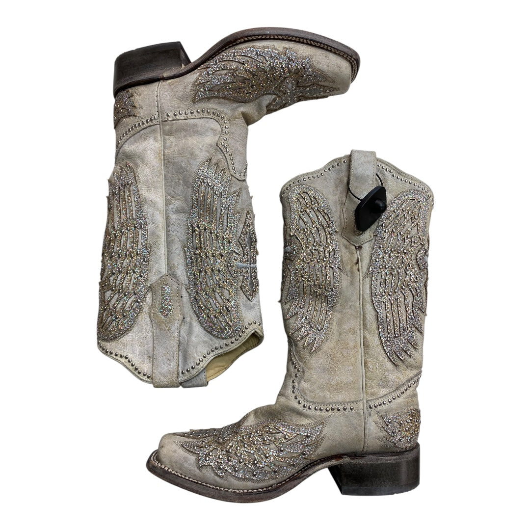 Boots Western By Corral In Cream, Size:8.5