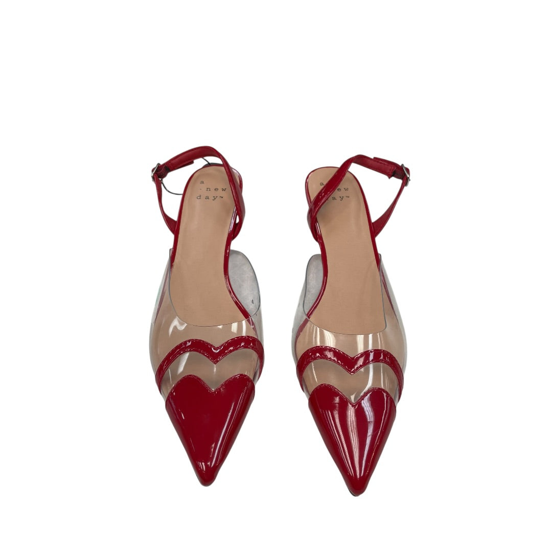 Shoes Flats By A New Day In Red, Size:8.5
