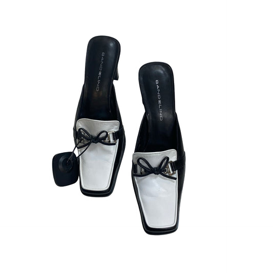 Shoes Heels Block By Bandolino In Black & White, Size:5.5