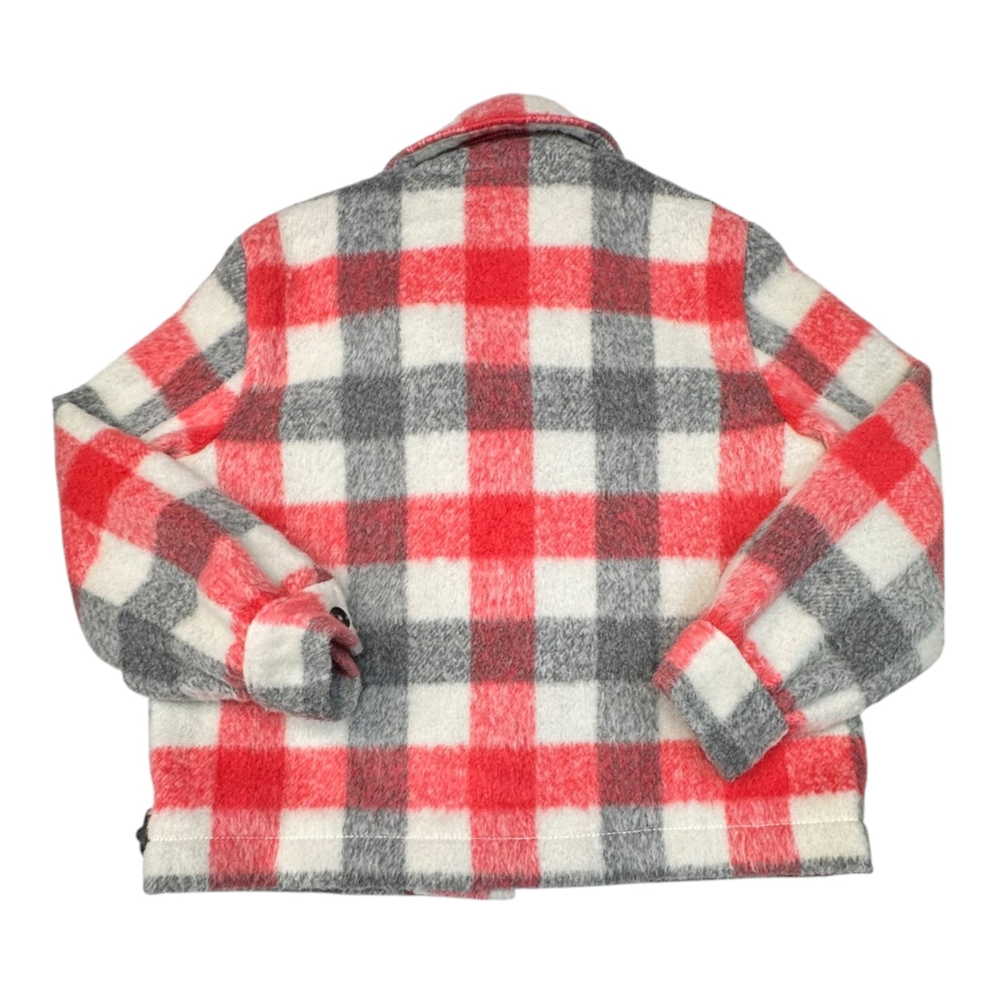 Jacket Shirt By Ann Taylor In Checkered Pattern, Size:LP