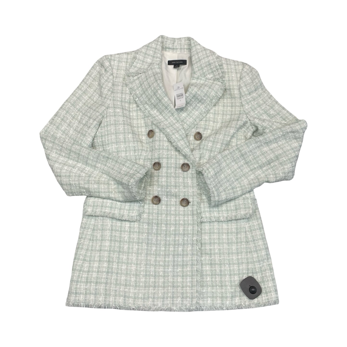 Blazer By Ann Taylor In Green & White, Size:4