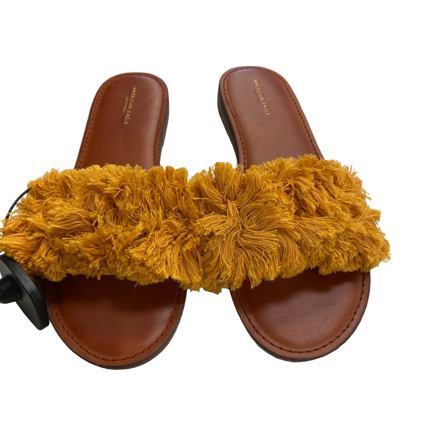 Sandals Flats By American Eagle In Brown & Yellow, Size:9