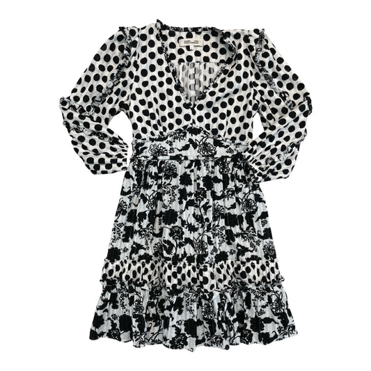 Dress Designer By Diane Von Furstenberg In Black & White, Size:8