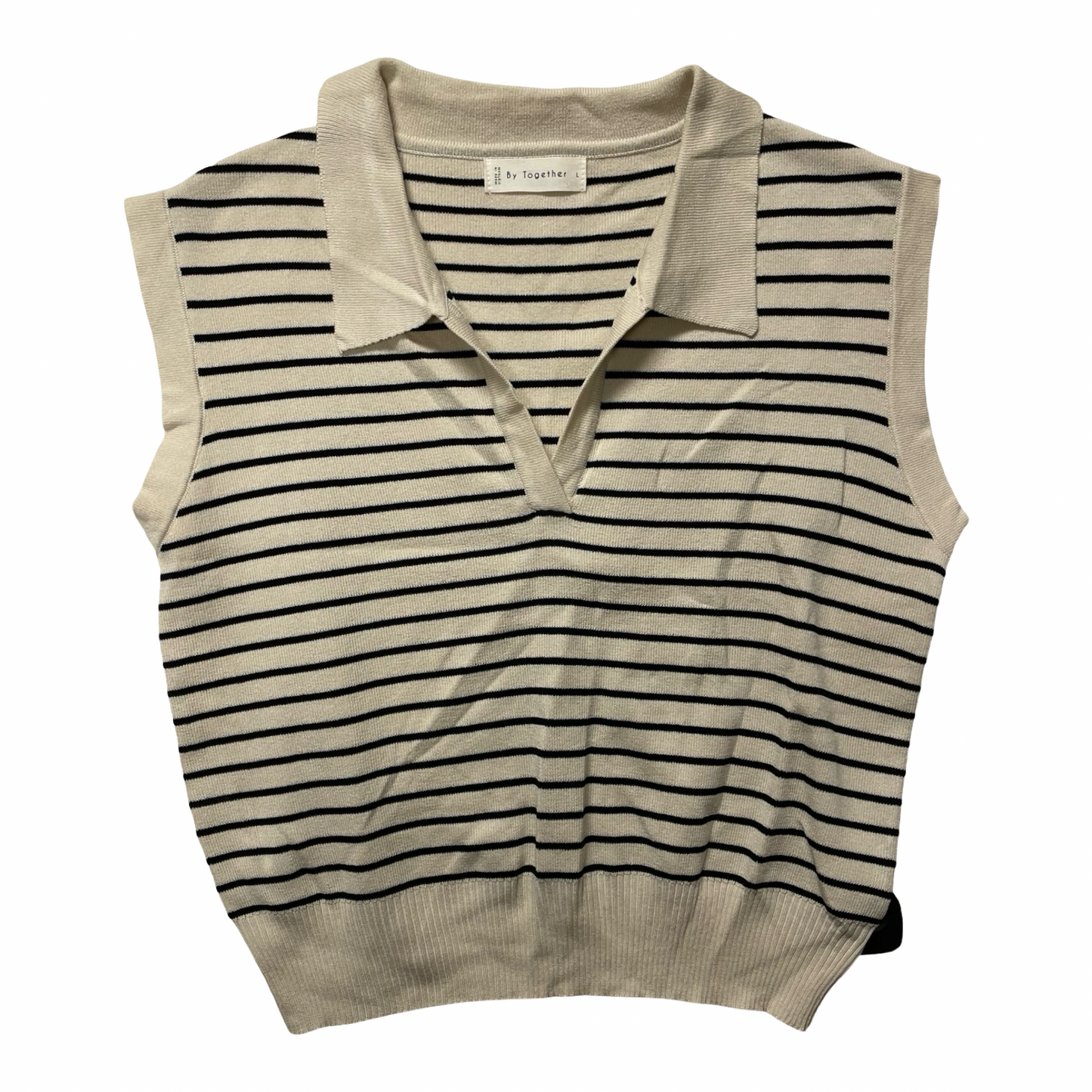 Top Sleeveless By By Together In Striped Pattern, Size:L