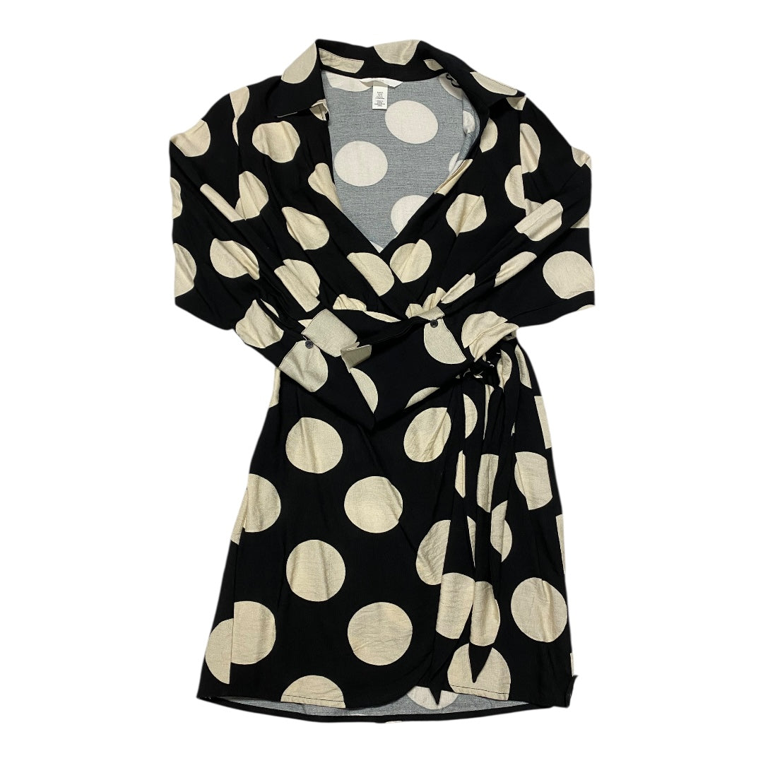 Dress Casual Short By H&M In Black & White, Size:Xs